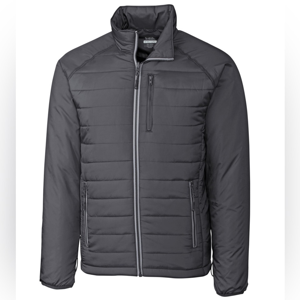 Cutter & Buck Barlow Pass Men’s Puffer Jacket Size Large Grey - Picture 3 of 12